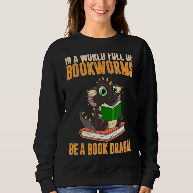 Sweatshirt Imaginaire Créature Livre Lecture Bookworm Livre D (Devant)