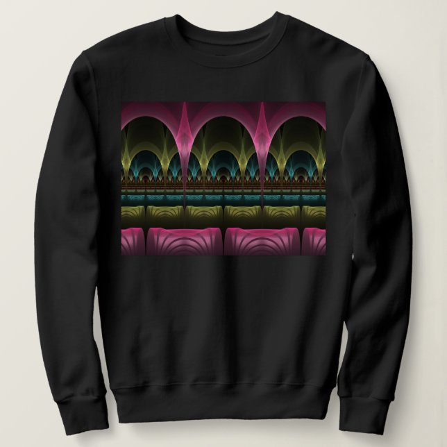 Sweatshirt Imaginaire spécial Motif Abstrait coloré Fractal (Design devant)