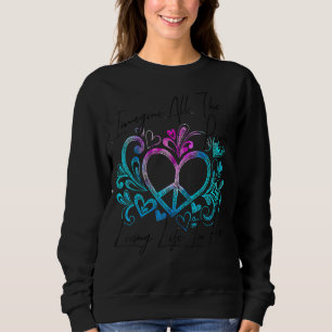 Sweatshirt Imaginez Tous Les Gens Vivant La Vie En Paix
