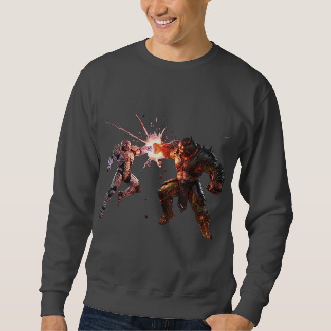 Sweatshirt ⚡️ IMPACT ÉPIQUE ! ⚡️ Sci-Fi vs bataille d'Imagina (Devant)