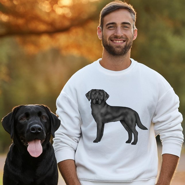 Sweatshirt Impression de chien de dessin animé mignon Labrado (Please note: This image is a digital mockup.)