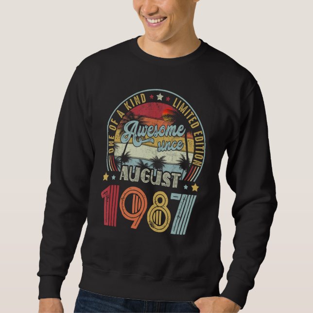 Sweatshirt Impressionnant Depuis Août 1987 Un Des Types (Devant)