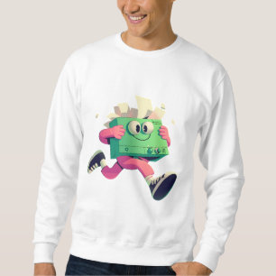 Sweatshirt Imprimante en marche avec papiers en vol – Humour