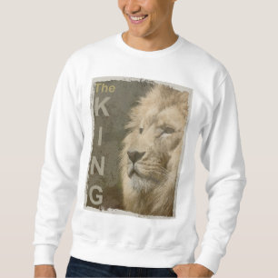Sweatshirt Imprimé Avant Pop Art Lion Tête Le King Modern Men