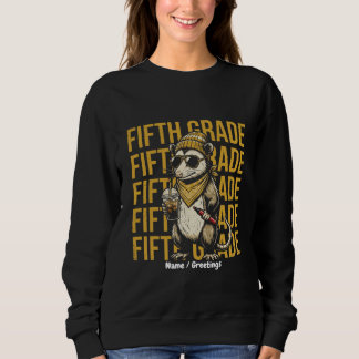 Sweatshirt Imprimé d'art rétro grunge amusant de possum de 5e