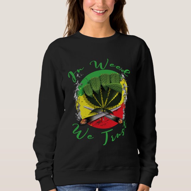 Sweatshirt In Weed We Trust American Legalize Spliff Tops (Devant)