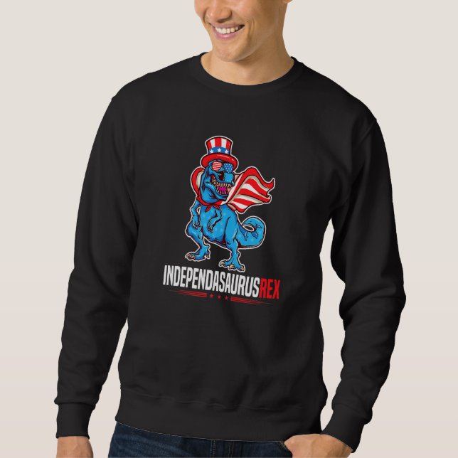 Sweatshirt Indapendasaurusrex 4 juillet Rex Independence Da (Devant)