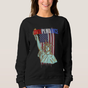 Sweatshirt Indépendance Etats-Unis Statue Patriotique De Libr