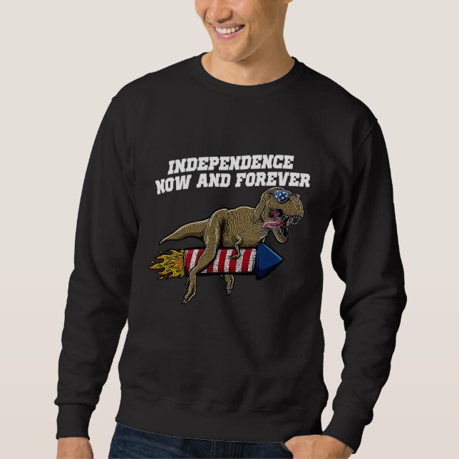 Sweatshirt Independence Now and Forever 4th of July American (Devant)