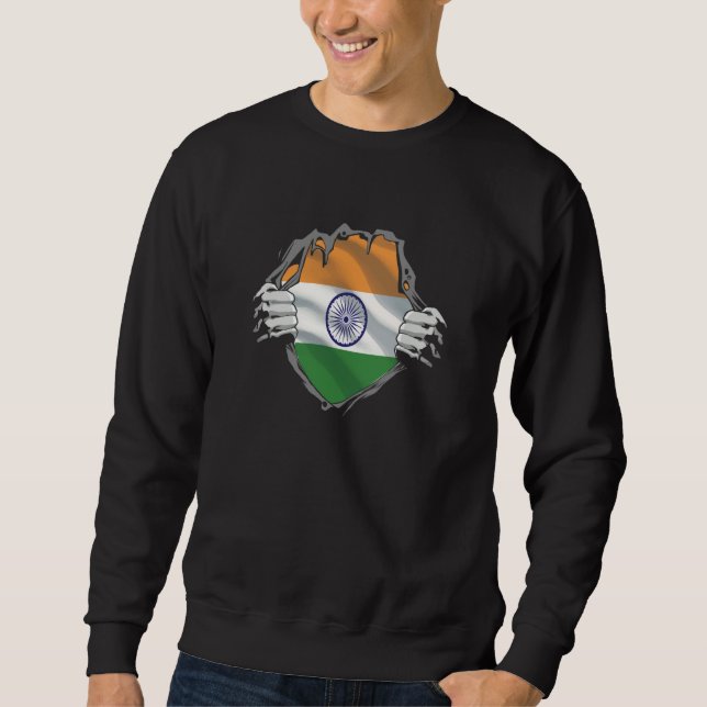 Sweatshirt India flag under clothing Indian Indian (Devant)