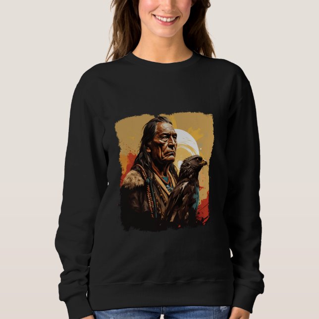 Sweatshirt Indian Chief American USA Indigenous Cherokee (Devant)