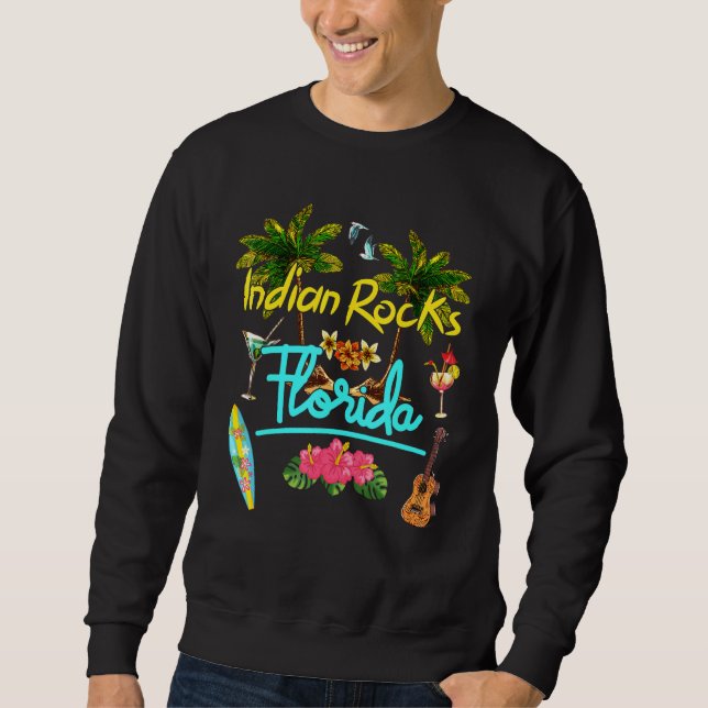Sweatshirt Indian Rocks Florida Beach Summer Palm Sun Set Pal (Devant)