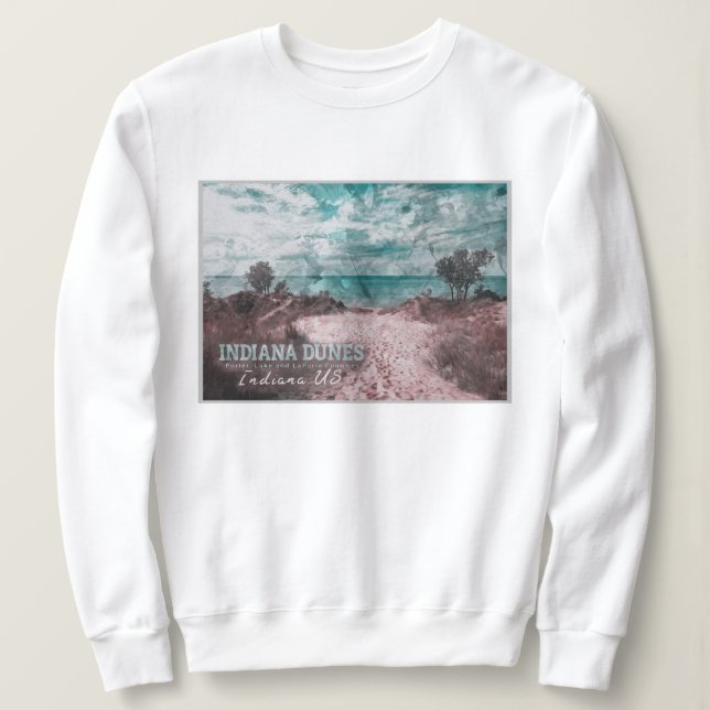 SWEATSHIRT INDIANA DUNES COULEUR D'EAU - INDIANA ÉTATS-UNIS (Design devant)