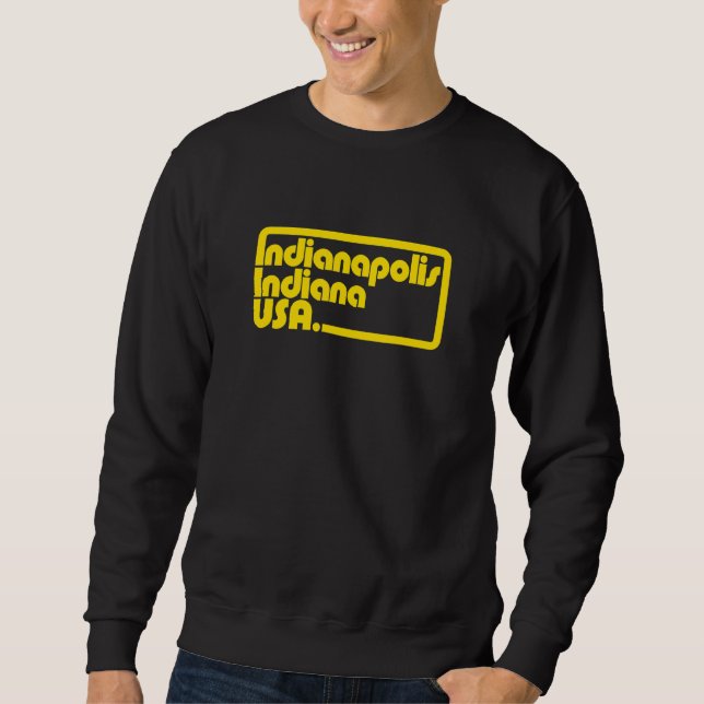 Sweatshirt Indianapolis Indiana Usa Retro Rectangular Raceway (Devant)