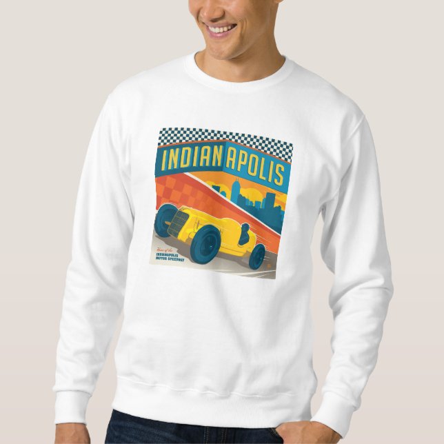 Sweatshirt Indianapolis, Indiana | Vintage Racer (Devant)