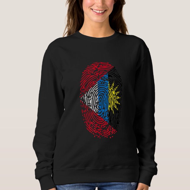 Sweatshirt Indicateur Antigua-Et-Barbuda (Devant)