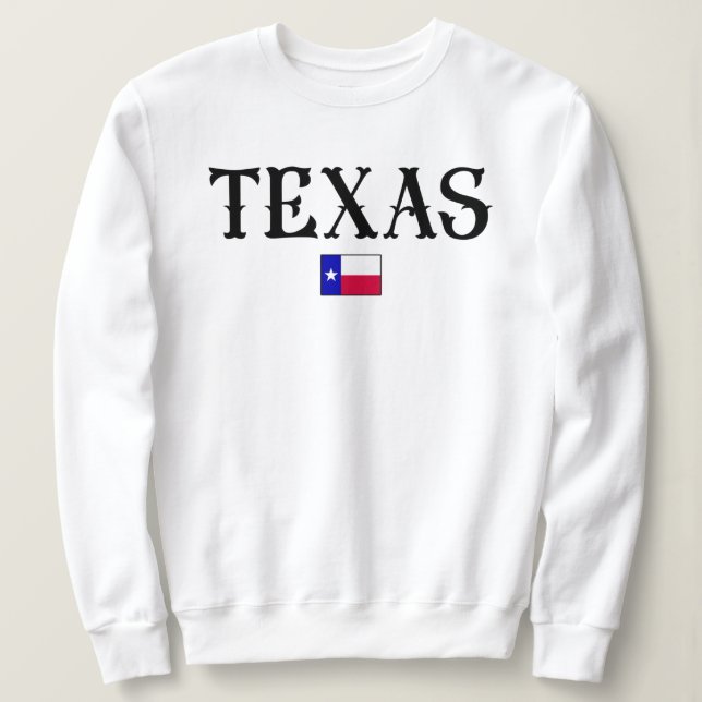 Sweatshirt Indicateur de la carte d'état du Texas USA (Design devant)
