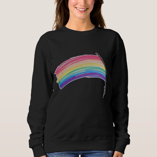 Sweatshirt Indicateur de la fierté arc-en-ciel (Devant)