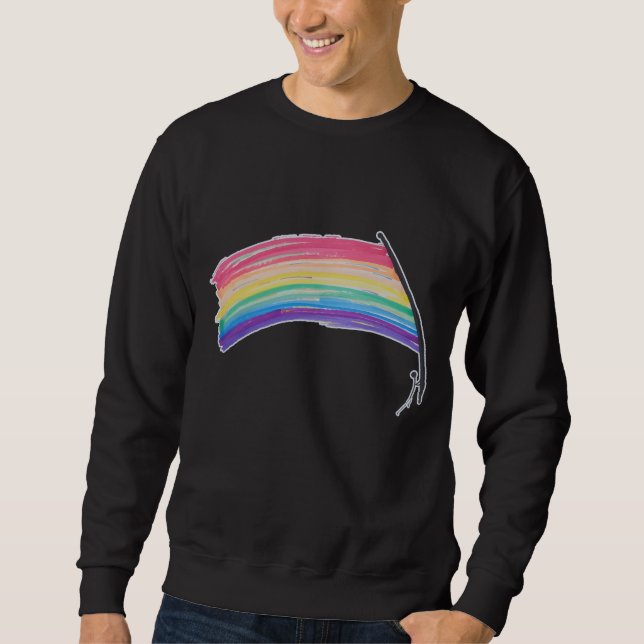 Sweatshirt Indicateur de la fierté arc-en-ciel (Devant)