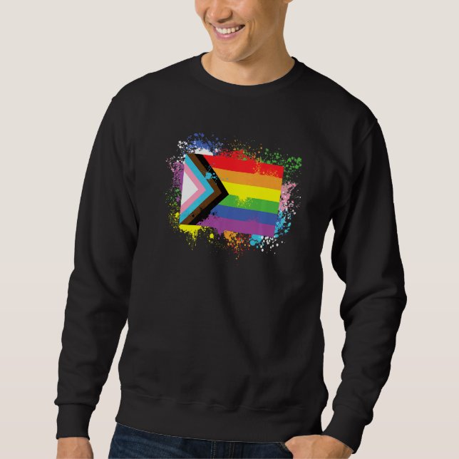 Sweatshirt Indicateur De Progrès Gay pride Inclusif Lgbtq Rai (Devant)