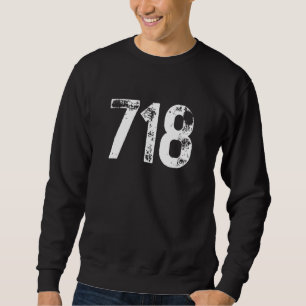 Sweatshirt Indicatif régional 718 New York NY Compagnie de té