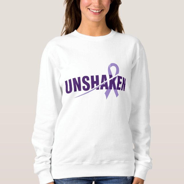 Sweatshirt INÉBRANLABLE – Conception de la Journée violette d (Devant)