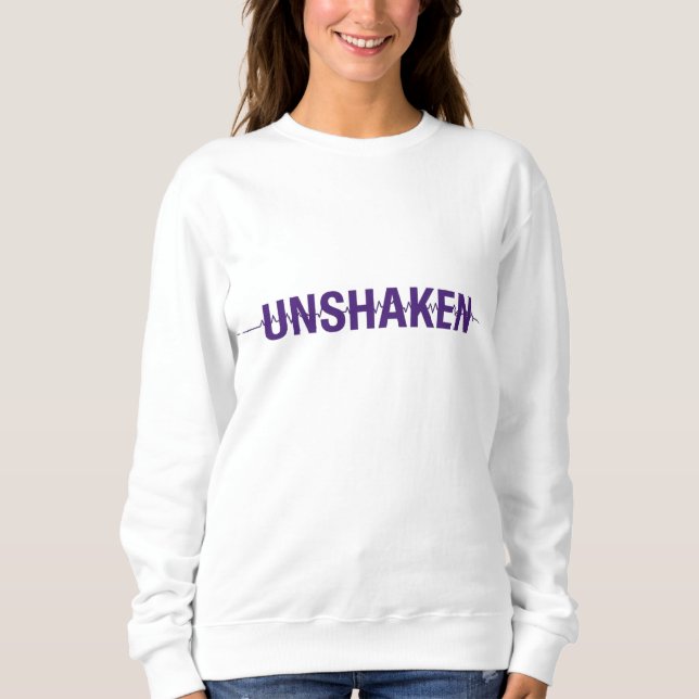 Sweatshirt INÉBRANLABLE – Conception de la Journée violette d (Devant)