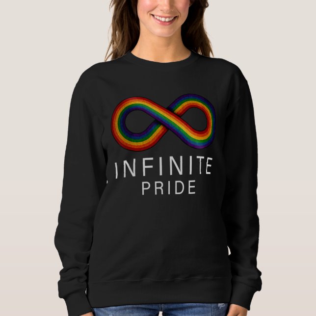 Sweatshirt Infinite Pride LGBT Support Rainbow Colour (Devant)