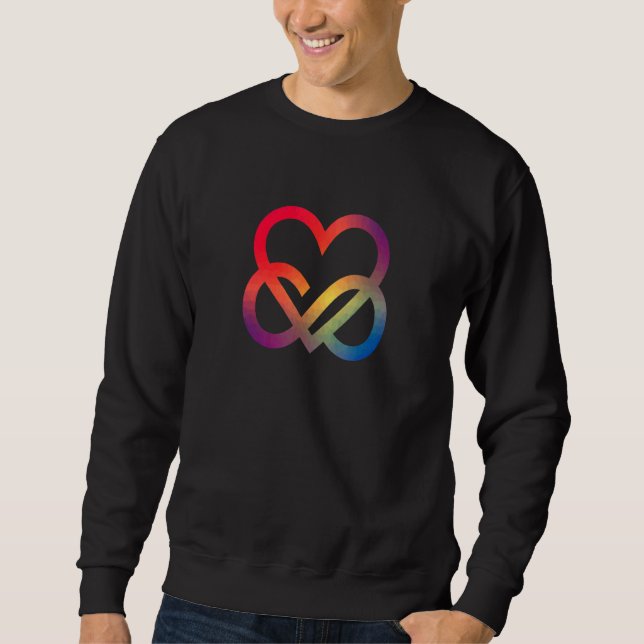 Sweatshirt Infinity Heart - Colorful Heart Symbole d'amour In (Devant)
