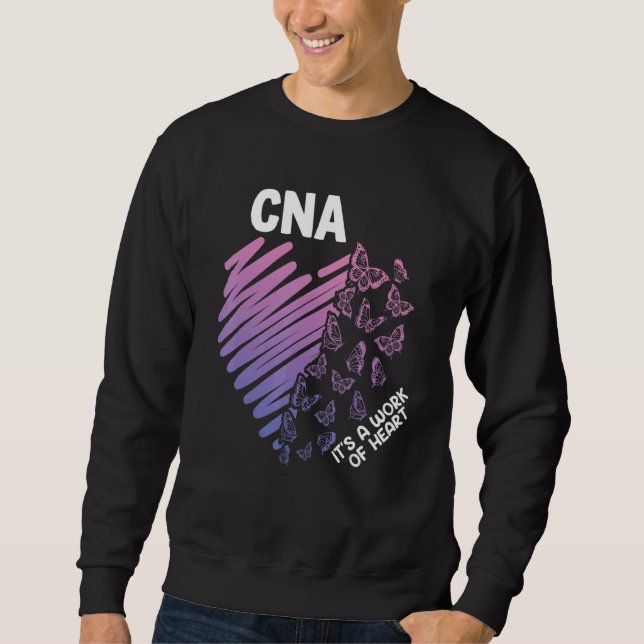 Sweatshirt Infirmière Assistante Certifiée CNA C'est Un Trava (Devant)