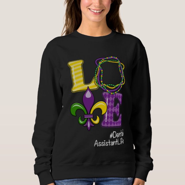 Sweatshirt Infirmière assistante dentaire Carnaval Léopard Fe (Devant)