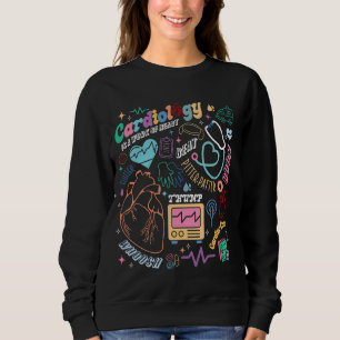 Sweatshirt Infirmière cardiaque CVICU Anatomie rétro Cardiolo