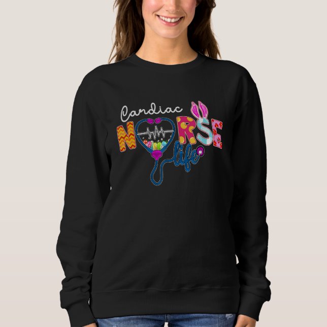 Sweatshirt Infirmière Cardiaque Plaid Love Stethoscope Infirm (Devant)