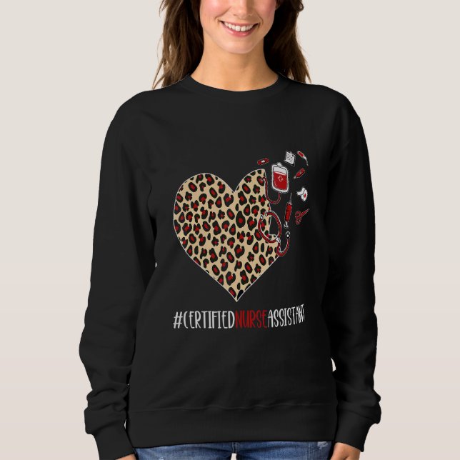 Sweatshirt Infirmière certifiée Assistant Graduation Cute Hea (Devant)