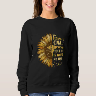 Sweatshirt Infirmière certifiée Cna Infirmière Sunflower Nu