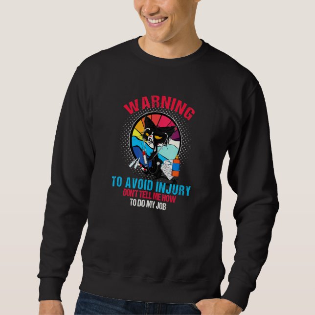 Sweatshirt Infirmière Chat Avertissement Pour Éviter Une Bles (Devant)