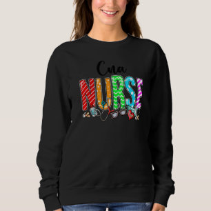 Sweatshirt Infirmière Cna Plaid Red Love Heart Stethoscope Rn
