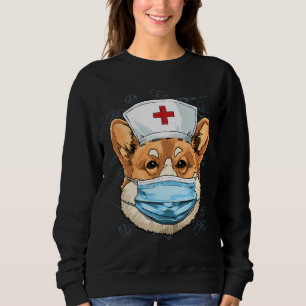 Sweatshirt Infirmière Corgi Dog Rn Infirmière Diplôme de l'éc