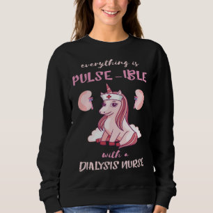 Sweatshirt Infirmière de dialyse  Rein Bon Thrill Haricots Né