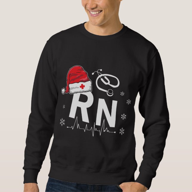 Sweatshirt infirmière de la RN Santa Hat Noël Noël Noël Noël (Devant)