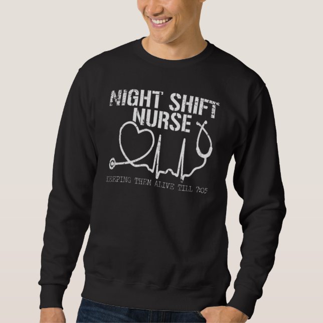 Sweatshirt Infirmière de nuit (Devant)