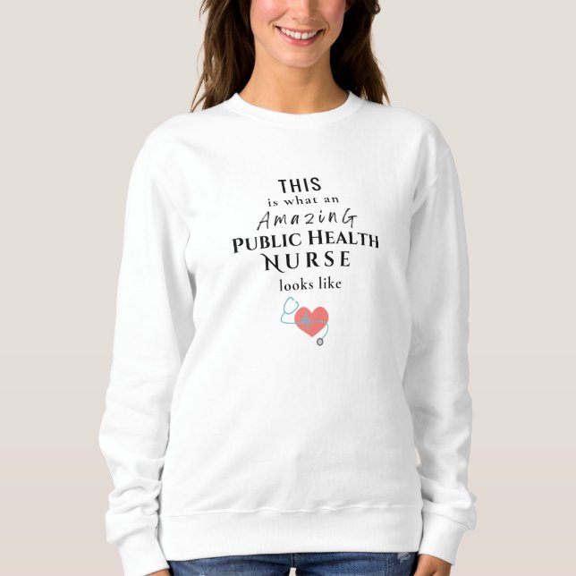 Sweatshirt Infirmière de santé publique (Devant)