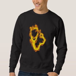 Sweatshirt Infirmière de soins de médecin Flames Stethoscope 