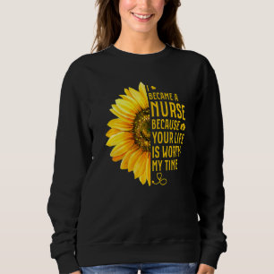 Sweatshirt Infirmière de tournesol mignonne Infirmière Fête d
