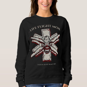 Sweatshirt Infirmière de vol personnalisée Maman Medevac Bout