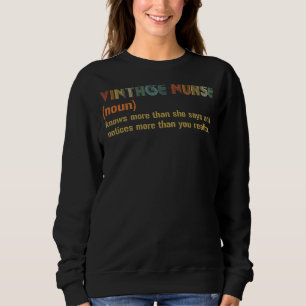 Sweatshirt Infirmière Définition Dictionnaire Vintage Noun In