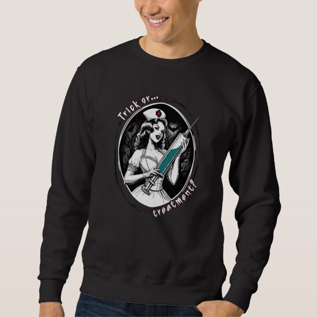 Sweatshirt Infirmière d'Halloween (Devant)