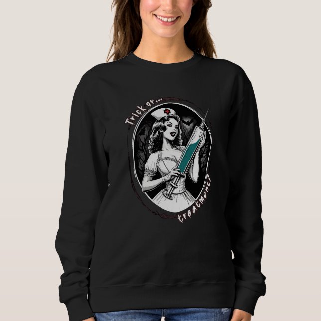 Sweatshirt Infirmière d'Halloween (Devant)