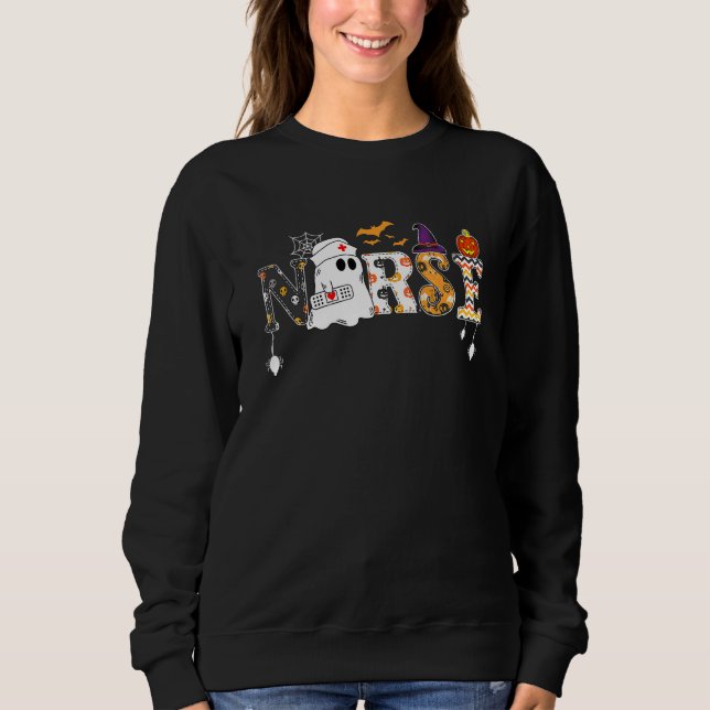 Sweatshirt Infirmière d'Halloween Soins Infirmière Mignonne T (Devant)