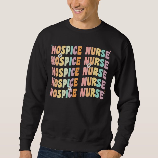 Sweatshirt Infirmière D'Hospice Infirmière Pour Femmes Retro  (Devant)
